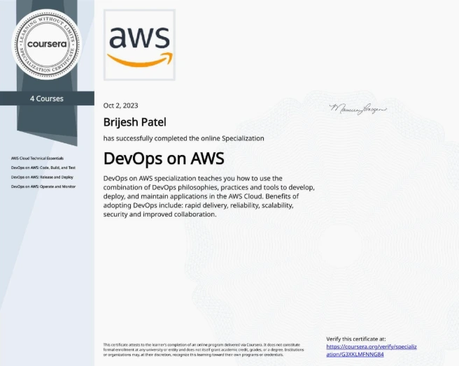 DevOps on AWS Specialization
