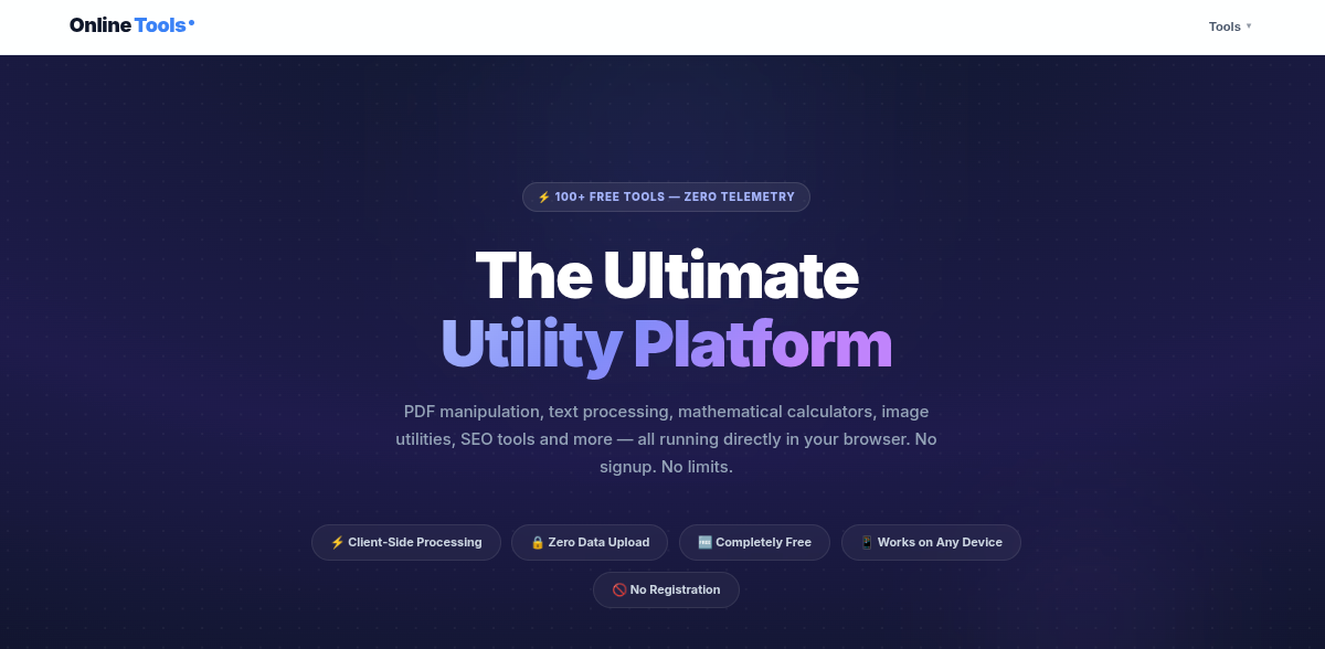 Online Tools Preview